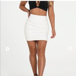 NVGTN Faux Leather Mini Skirt